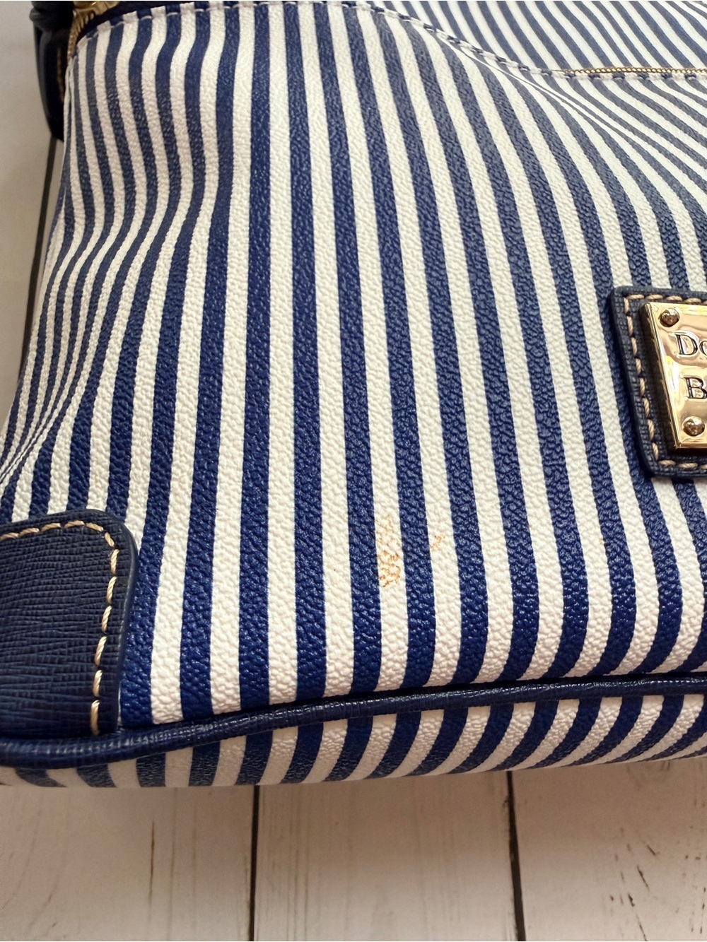 Dooney & Bourke | Nautical Navy and White Striped Crossbody - Picture 3 of 16